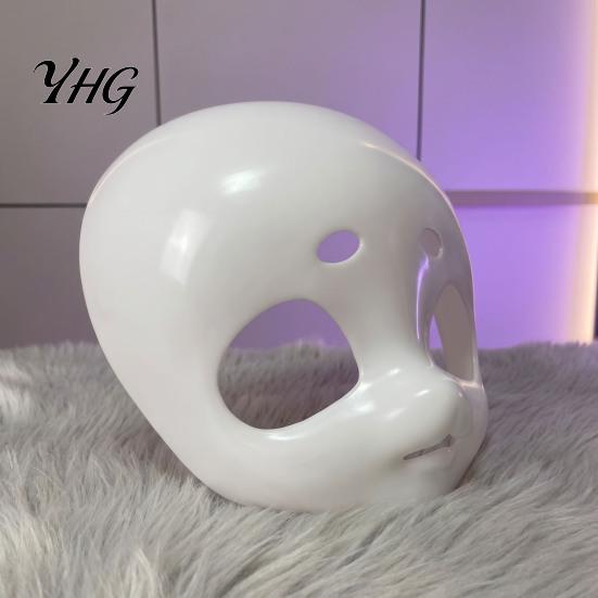 White Animal Mask DIY Base for Fursuit, 3D Cosplay Mask, Blank Furry Therian Halloween Costume Parties