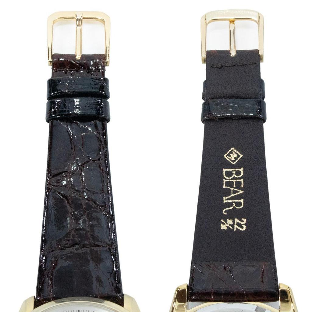 Used Working Item Bulova Watch Automatic Men's Classic Sutton Skeleton 97A138 Silver Gold Open Heart