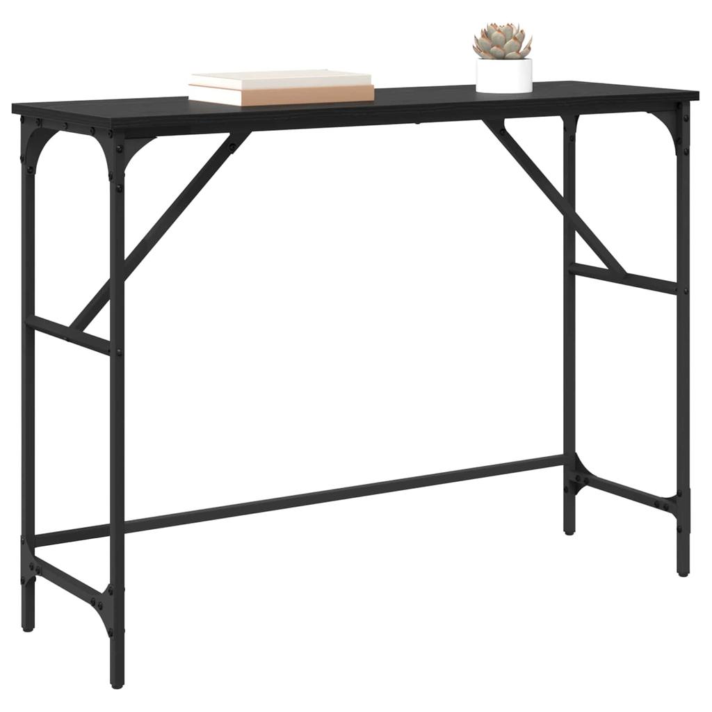 Console Table Black Oak Effect 100 x 32 x 75 cm