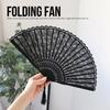 Double Layer Vintage Janpanese Style Lace Hand Folding Fan for Women Performance Gifts Party