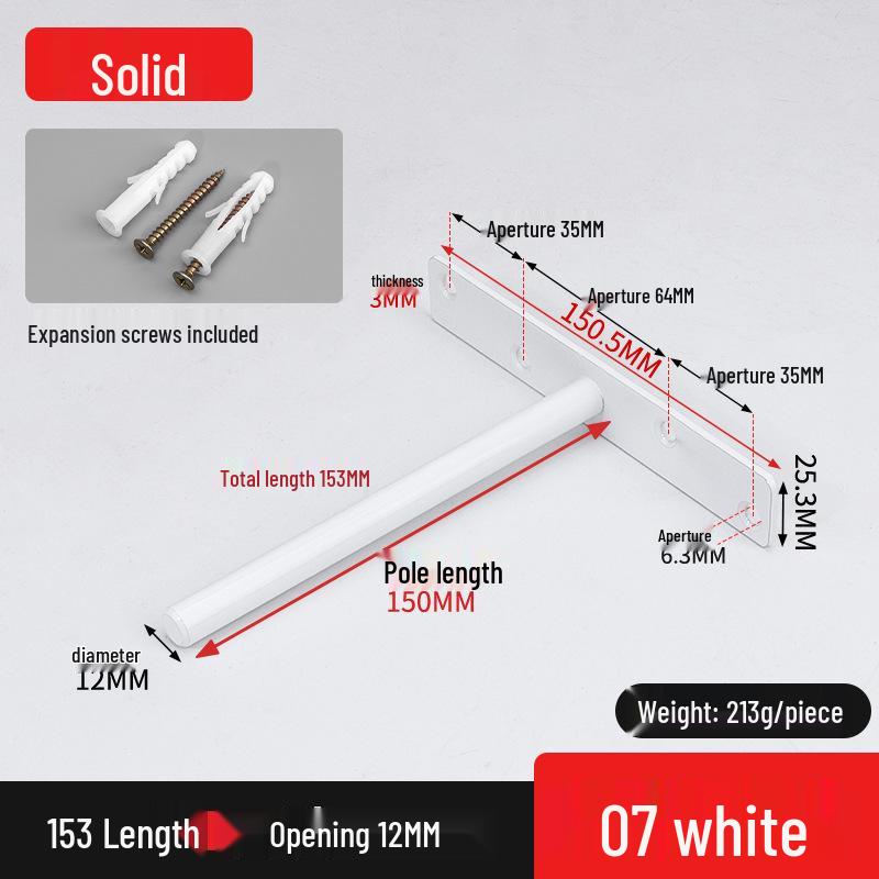 Invisible T-Shaped Shelf Brackets for Concealed Wall-Mounted Bookshelf Support