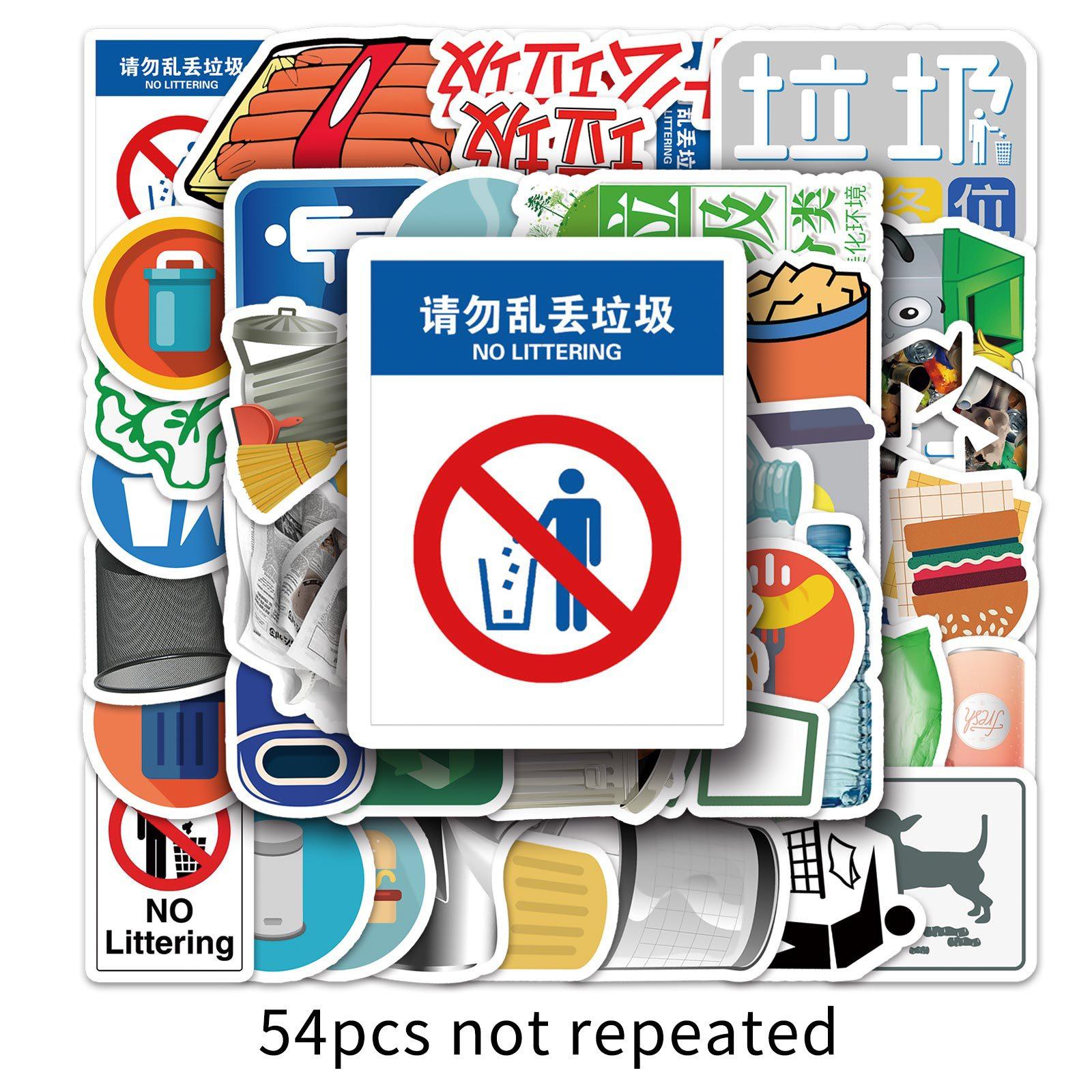 

54 Pictures of Urban Garbage Sorting Graffiti Creative Suitcase Scooter Bike Bike Car Mobile Phone Waterproof Stickers