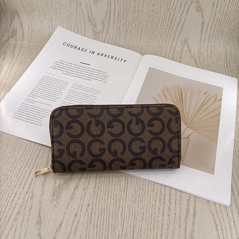 European & American Fashion Large Capacity Zipper Clutch Wallet - Multi-Card Slot, Simple, High-End Design