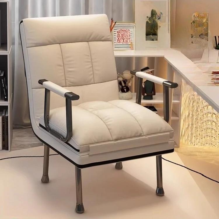 Foldable Recliner Chair Multifunctional Lounger for Office Ergonomic Computer Desk Sofa Chair with Adjustable Backrest Nap Bed