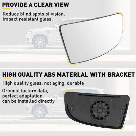 Lower Mirror Glass Lower Passenger Side For 2015- Ford Transit-150 FO1324149