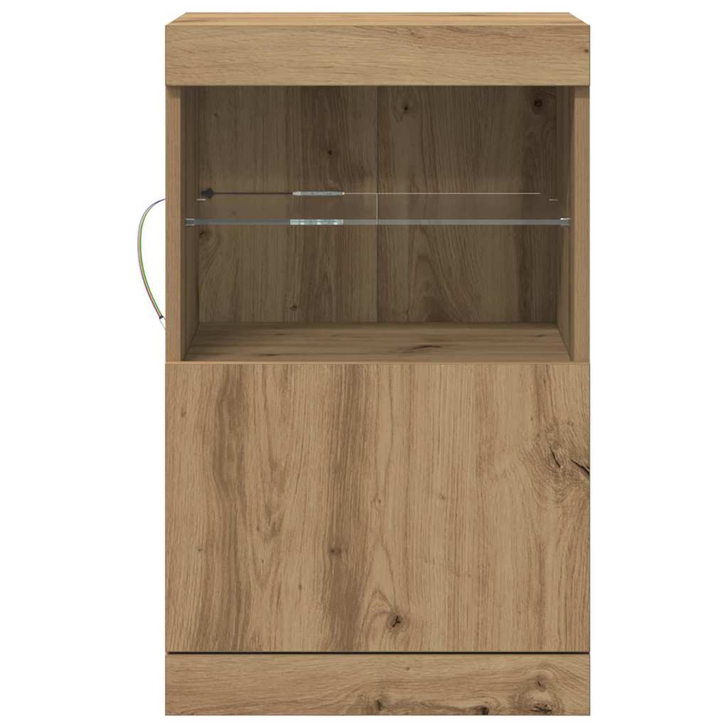 LED Sideboard Artisan Oak 41 x 37 x 67 cm Engineered Wood