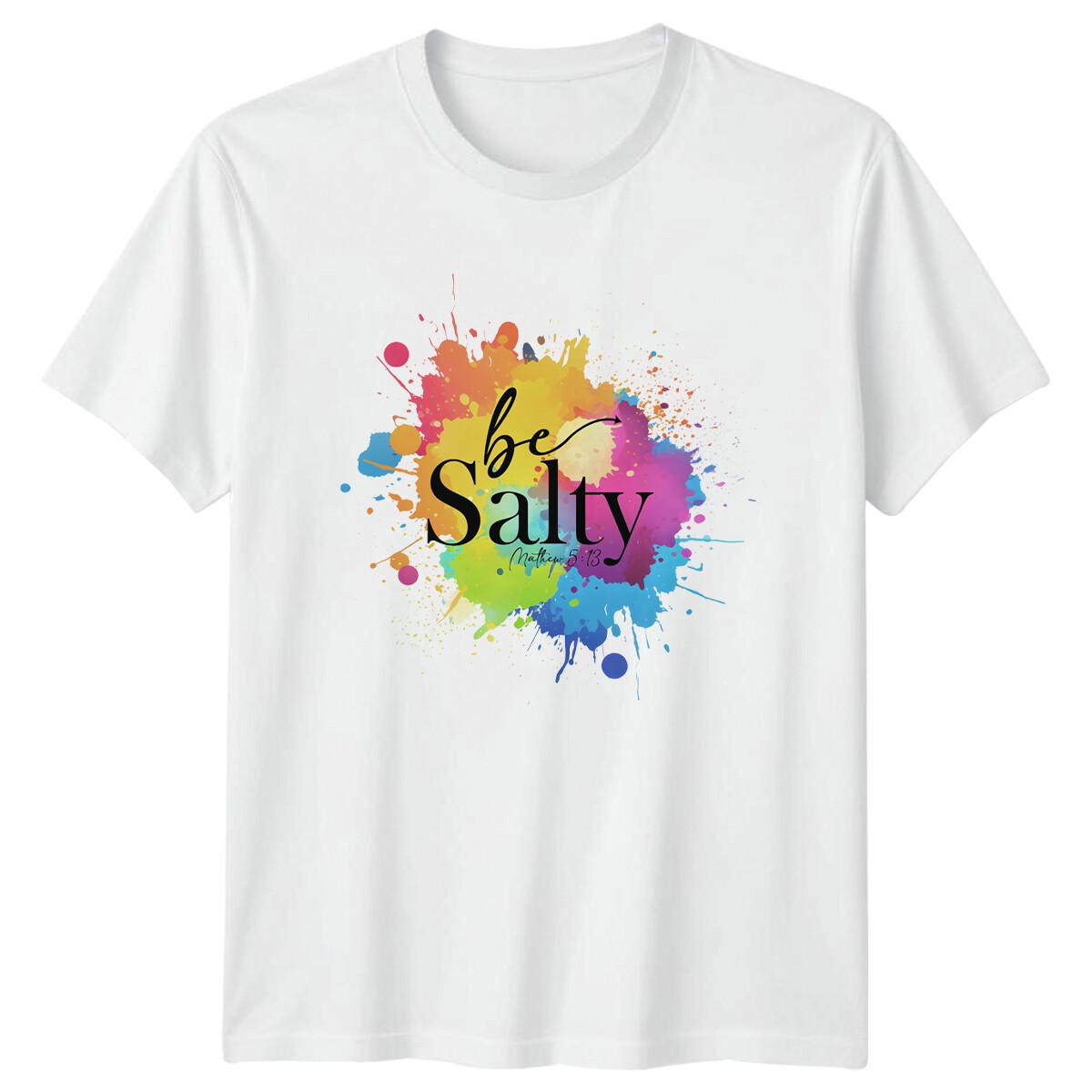 Be Salty Matthew 5:13 Christian Faith Watercolor Graphic T-Shirt XL