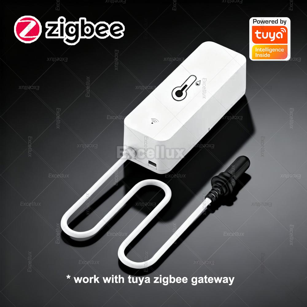 Tuya WiFi/ ZigbeeTemperature Humidity Sensor with External Probe for Smart Life App Alarm Control Support Alexa Google Assistant