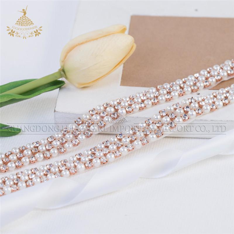 New Arrival Blingbling Yardage Strip Shape Iron on Crystal Rhinestone Break Line Hot Fix Design Patch Pearl Bead Applique