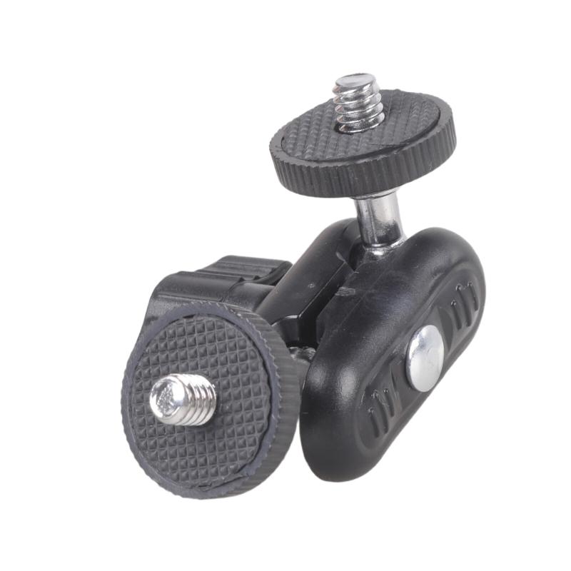 2Pieces Ballhead Clamp Clip Flexible Magical Arms with 1/4inch Male Thread Adapter for Camera Monitor Light Stand