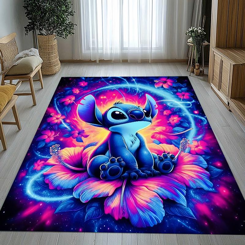

Cartoon S-Stitchs Kawaii Living Room Non-Slip Area Rug Soft Carpet for Bedroom Kids Playroom Sofa,Home Decor Doormat Gift 40x60cm