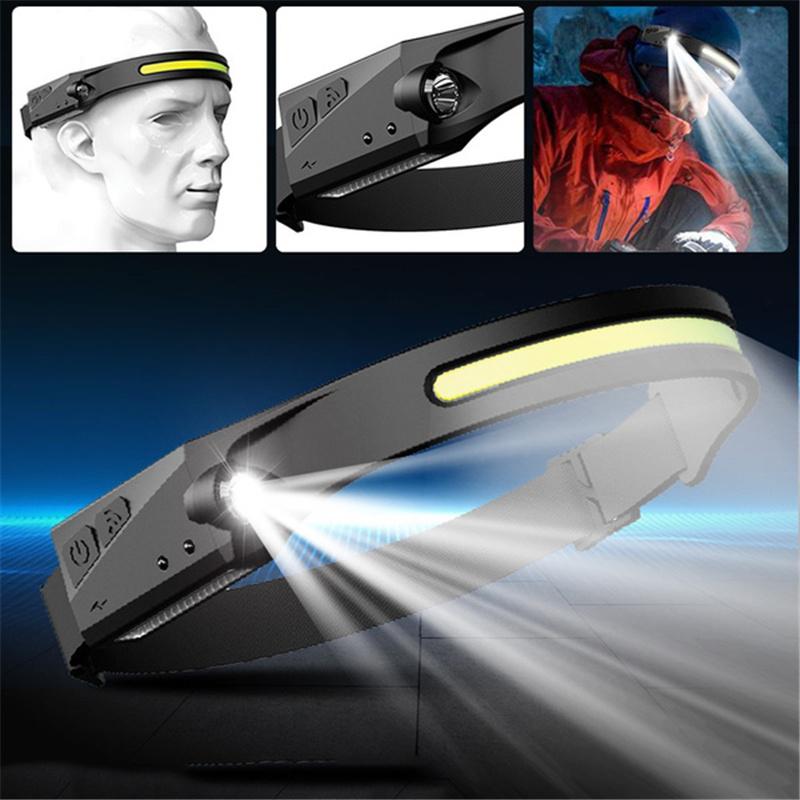 Details about / 3 Modes Head Light LED Headlamp Rechargeable COB headlight flashligh Tourch Lamp