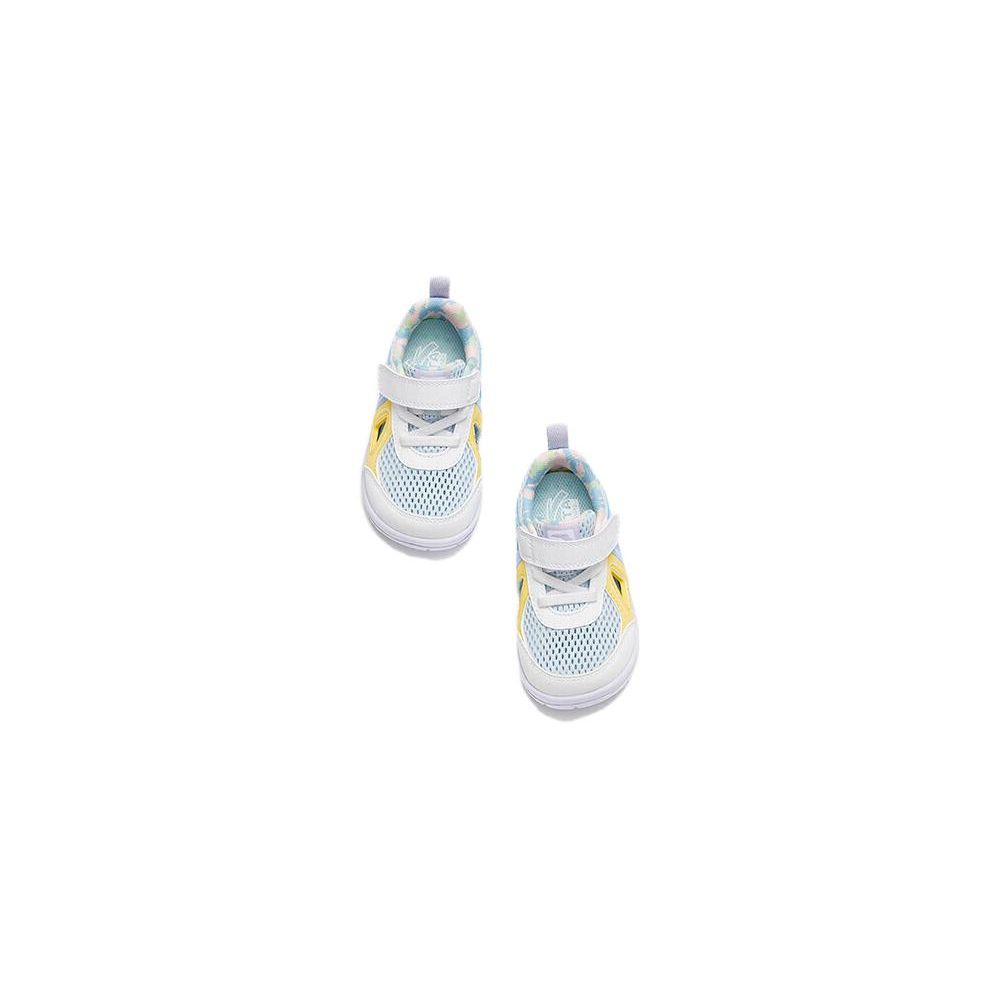 Anta Kids Non-Slip Wear-Resistant Low-Top Walking Shoes Baby Shoes Blue White Yellow A322320050-1