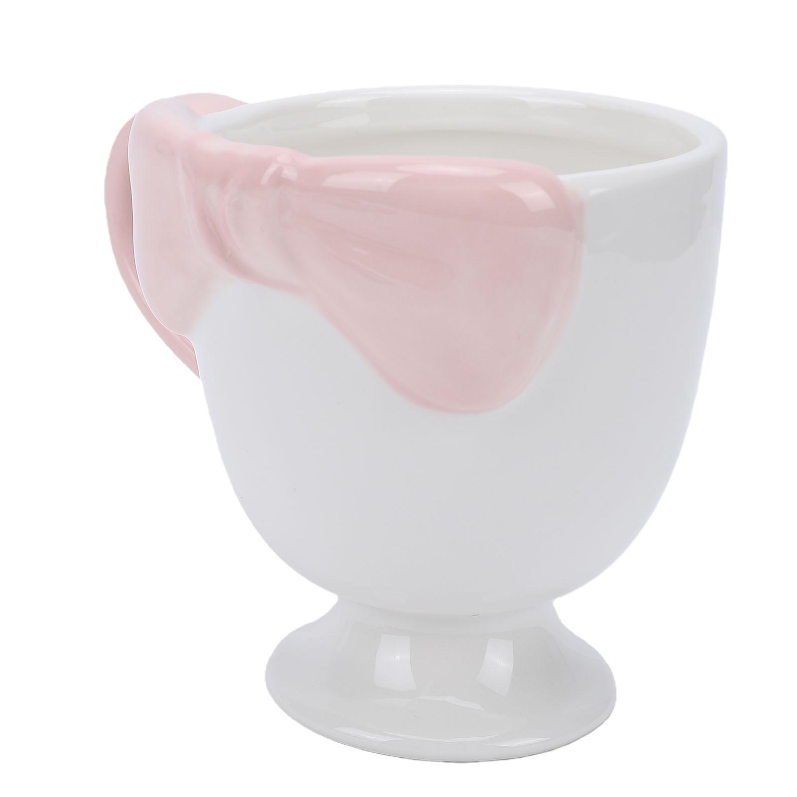 300ml Bow Coffee Mug Cute 3D Bow Tie Ceramic Coffee Mug High Temperature Resistance for Hot Cold Drinks
