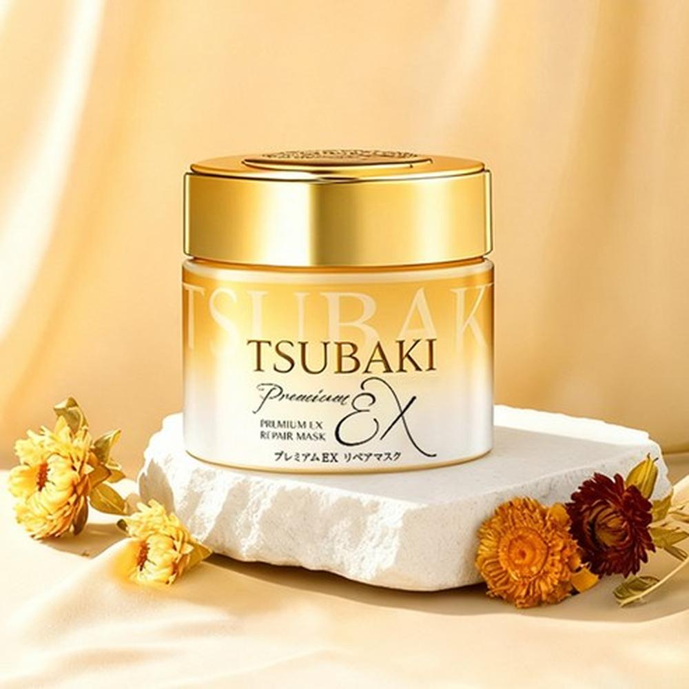 Tsubaki Premium EX Repair Hair Mask 180g – Intensive Repair, Hair Nourishing, Korean