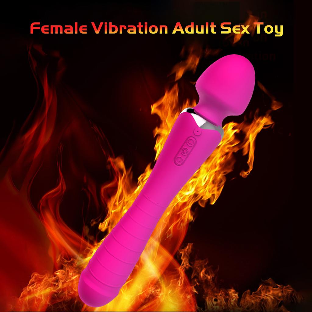 Female Vibration Adult Sex Toys Warming Double Head AV Stick Female Flirting Masturbation Equipment Sex Toys Massage