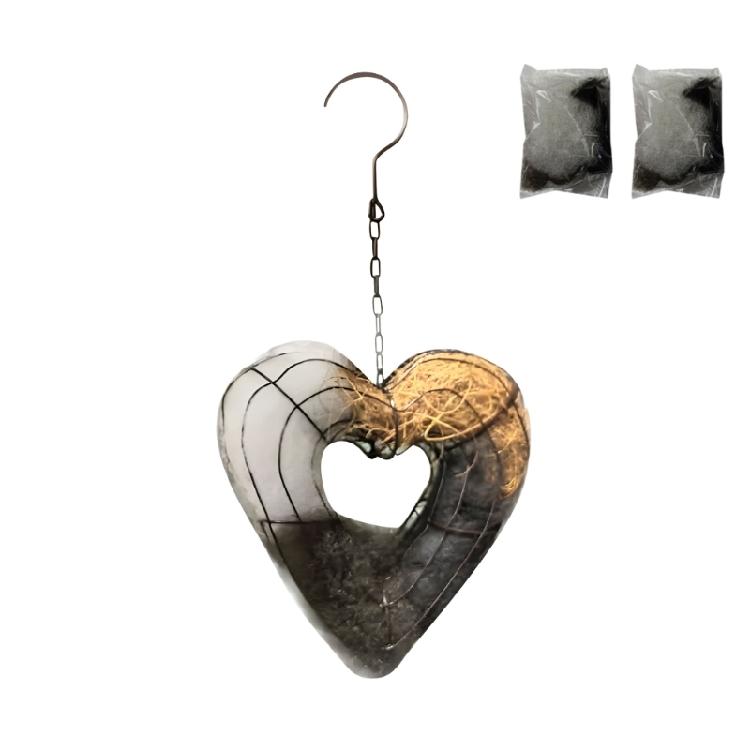 

Nature Themed Wild Bird Support Heart Design Item With Cotton For External Decoration 1