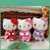 Hello Kitty Cartoon Katze Plüsch Schlüsselanhänger Mit Kimono Outfit Weiches Spielzeug Für Schulranzen Ornamente