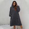 Cross-border autumn and winter comfortable loose double-sided velvet hoodie, thickened, can be worn with a blanket, warm, new homewear