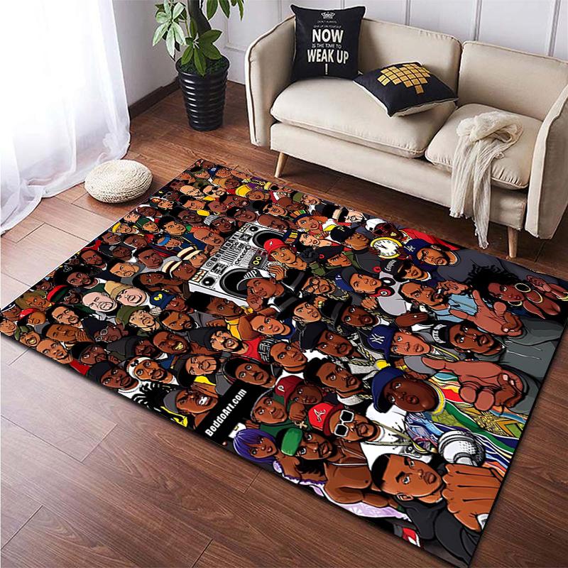Hip-hop HD Printed  Area Large Rug ,Carpet for Living Room Bedroom Sofa Decoration, Non-slip Floor Mats Dropshipping Alfombras