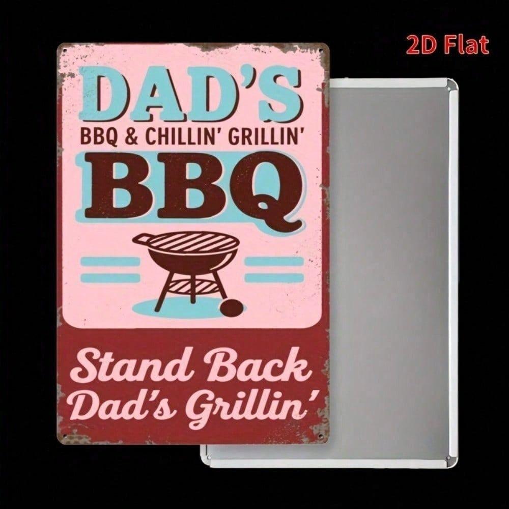 Metal Poster Wall Decor BBQ Gift for Dad Garage Bar Man Cave