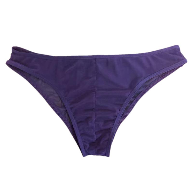 Lenjerie Sexy Unisex din Plasă: Chiloți transparenți din plasă de pește mărimi mari în negru, alb, roz, mov