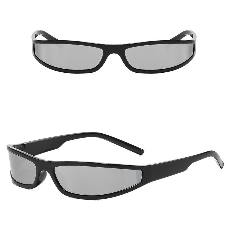 Y2K Sport UV Resistant Wrap‑Around Sunglasses Men's and Women's Narrow Frame Driving Cycling Street Party Daily Wear Eyewear