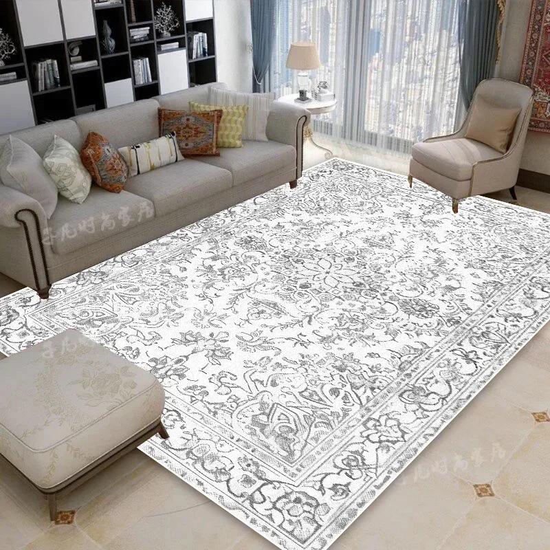 Persian Luxury Tradition Living Room Carpets Fancy Home Decoration Large Area Soft Rugs Washable Non-slip Lounge Room Door Mats