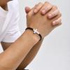 Cross Bracelet for Men Boys,Stainless Steel Cross Charm PU Leather Rope Bracelet,Casual Jewelry Gift