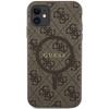 Guess Guhmn61G4Gfrw Iphone 11 6.1 / Xr Brązowy/Brown Hardcase 4G Collection Leather Metal Logo Magsafe