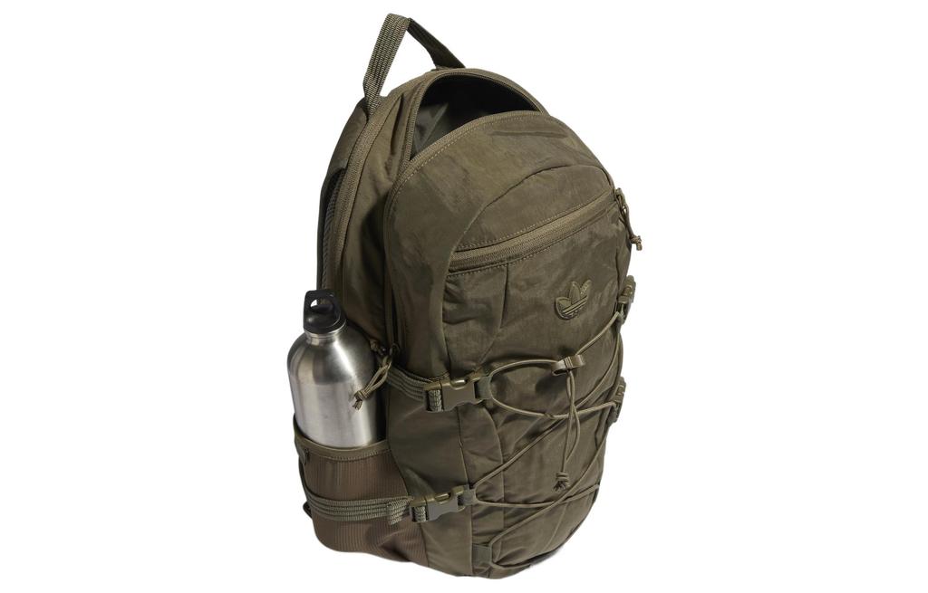 adidas Originals Trefoil Recycled Nylon Plain Weave Backpack Regular Unisex Olive II3334