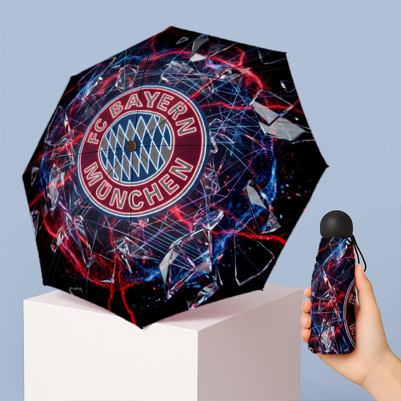 Ombrello Pieghevole Compatto Bayern Monaco con Stampa Mini 5 Pieghe 8 Stecche Antivento Impermeabile Leggero Portatile