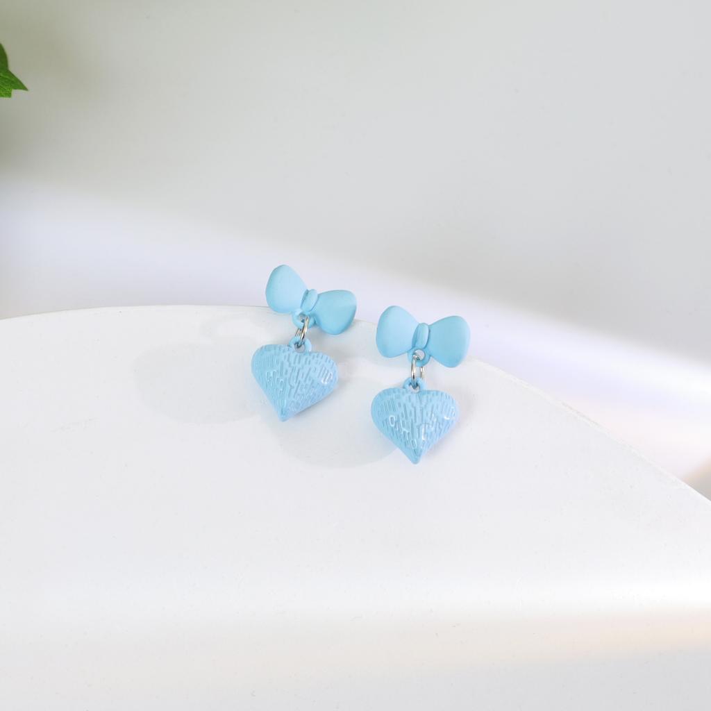Geometrische Ohrringe in blauer Farbe für Damen Böhmische Blumen-Schmetterlings-Anhänger Weibliche Hängeohrringe