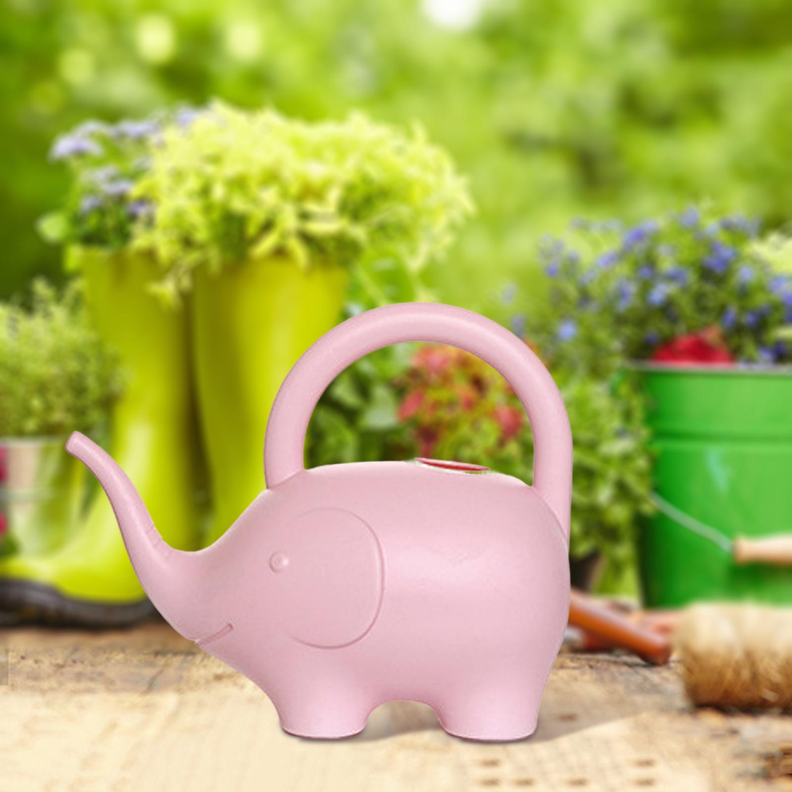 

Garden Water Can Elephant Watering Can Portable Handle Comfortable Grip Animal розовый