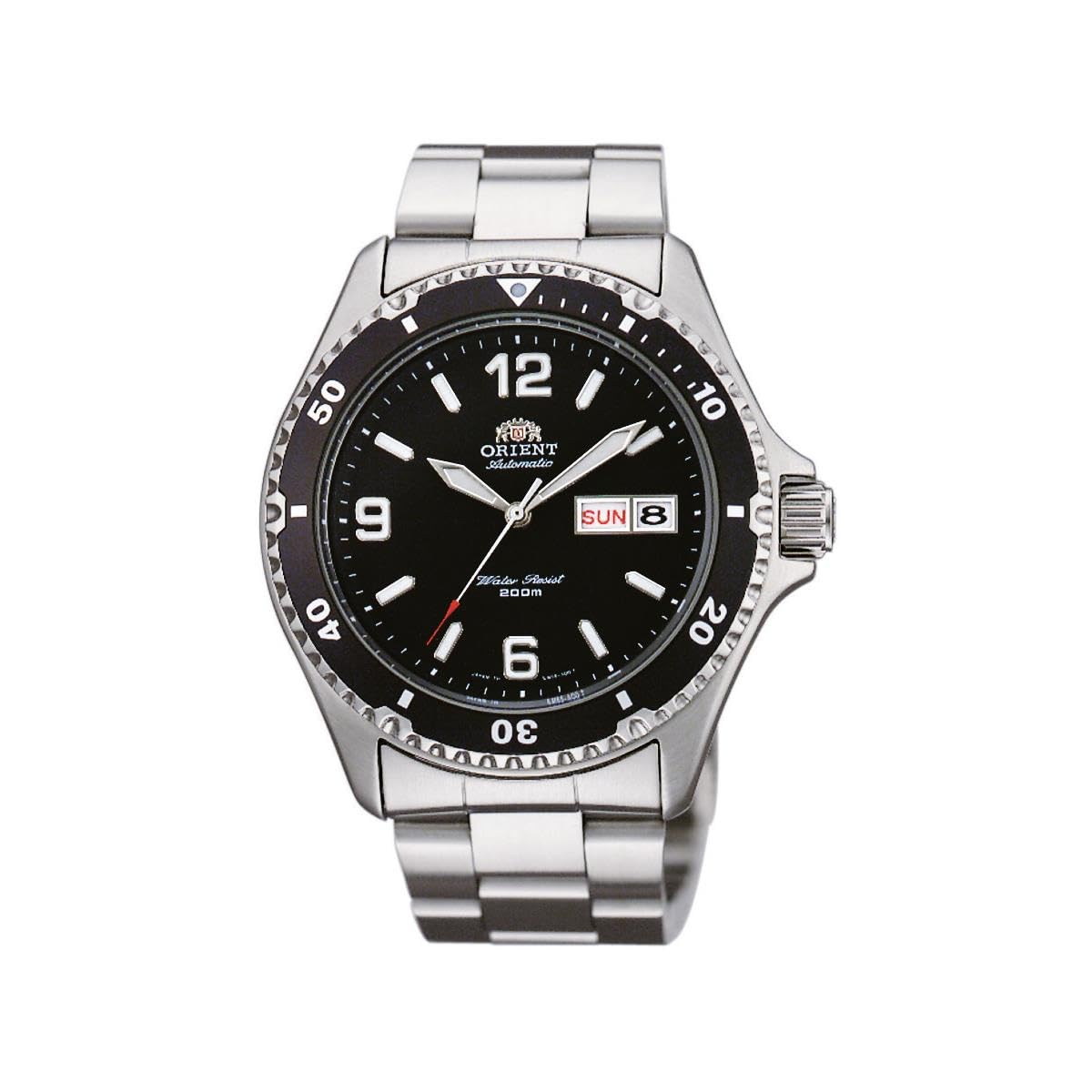 

Чоловічий годинник Orient FAA02001B9 Black Automatic, Silver, 41,5 мм, годинник для дайвінгу.