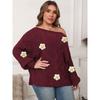 Damen Sexy Off-Shoulder Irreguläres Top Fledermausärmel Lockerer Pullover für Damen in Übergröße