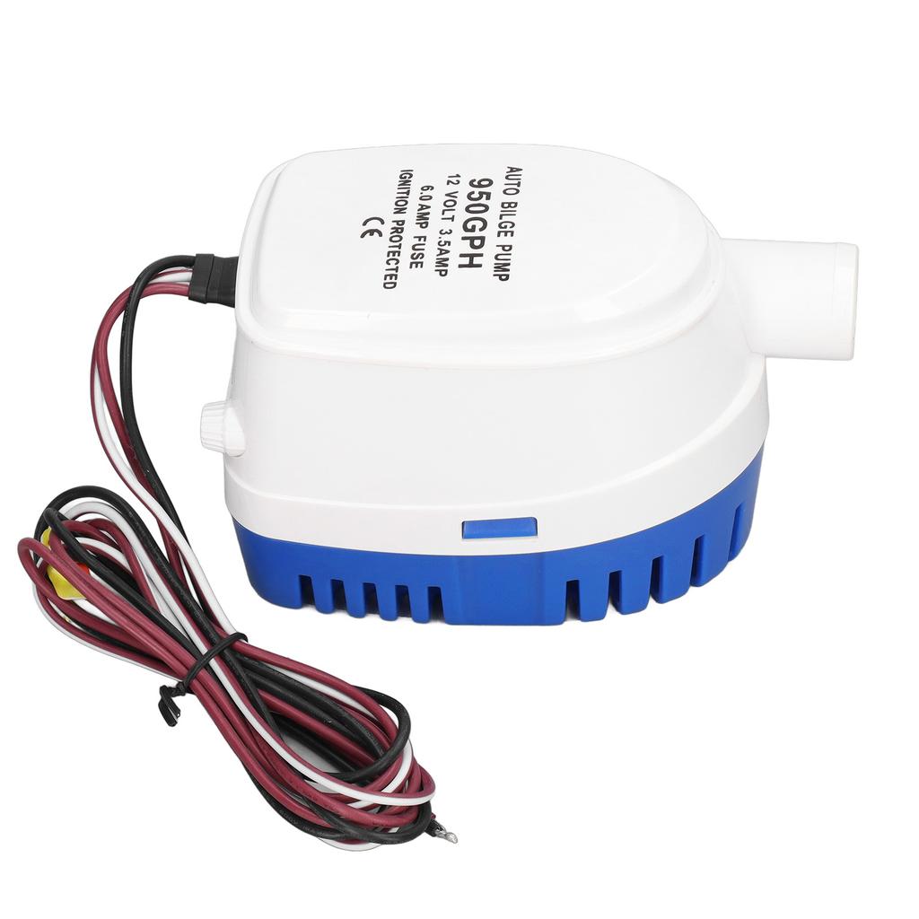 Automatic Bilge Pump DC 12V Plastic Removable Filter Easy Cleaning Boat Bilge Water Pump for Marine Yacht 950GPH