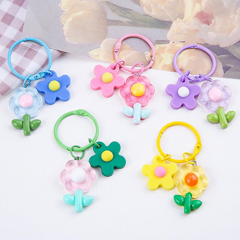 Klíčenka s květinovým vzorem v barvách bonbónů Klíčenka s květinovým vzorem v barvách bonbónů Přívěsek na batoh Dekorace na pouzdro na sluchátka Příslušenství na klíče od auta