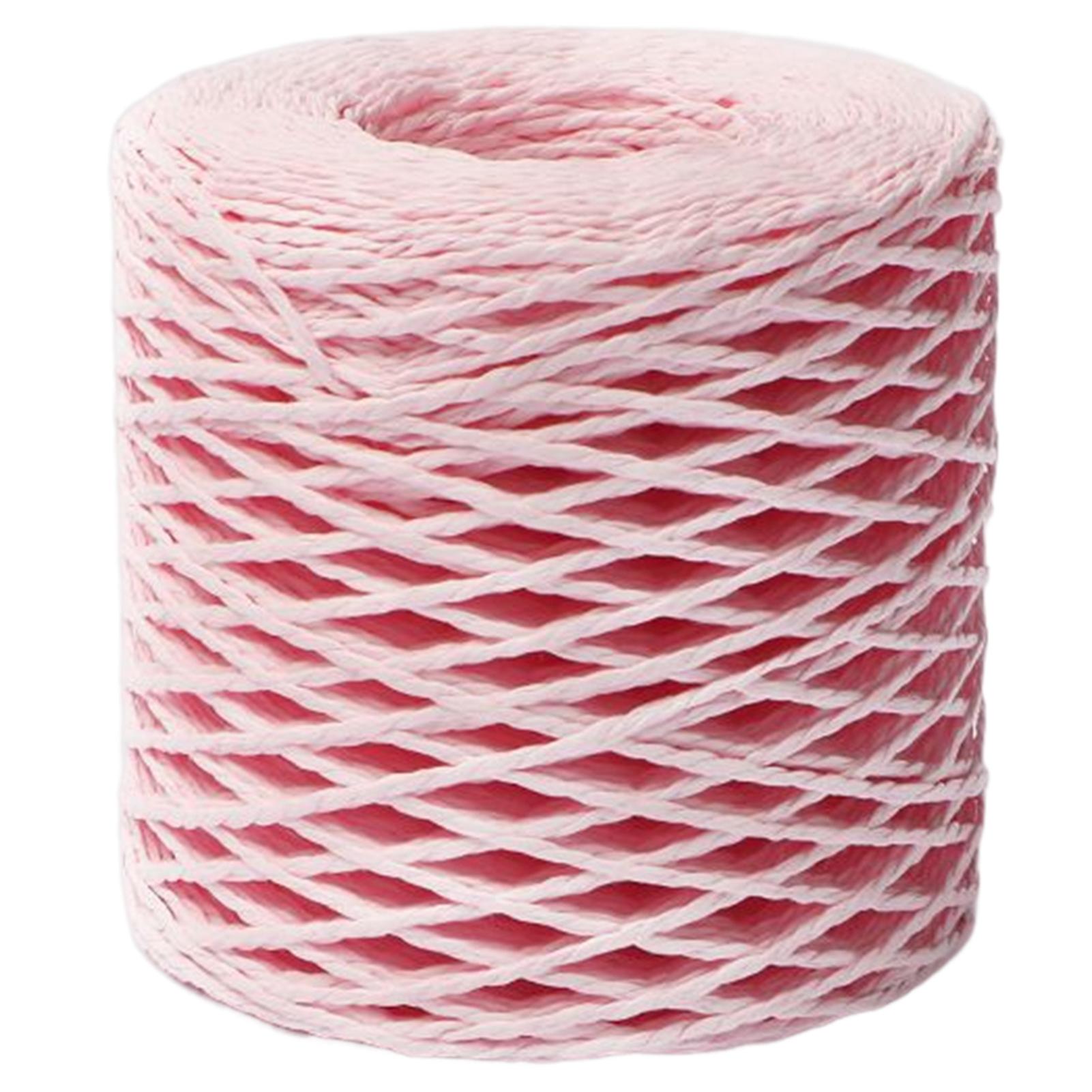 

Многоцелевая плетеная нить из рафии своими руками для плетения веревки для вязания крючком светло-розовый