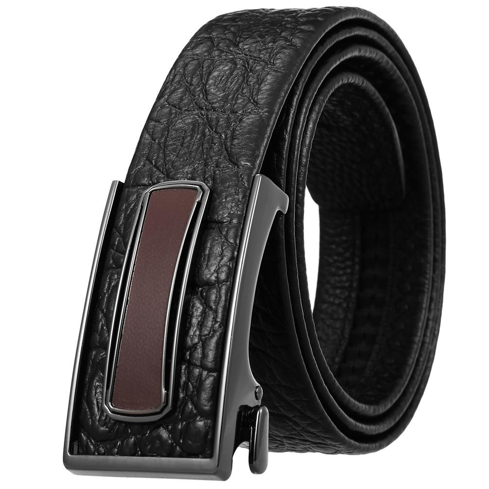 Ceinture tendance en cuir de vachette pleine fleur, boucle intérieure ceinture homme Ly36-23018-5