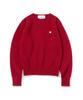 KNITTED (W) Shaggy Dog 100% Wool Round Knit Red