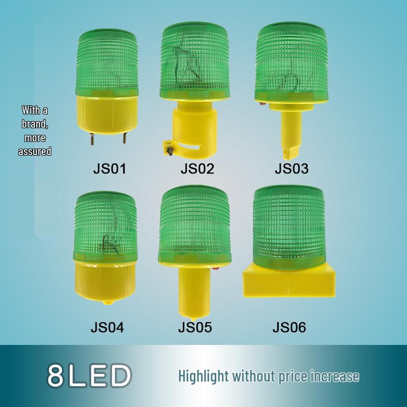 Solar-Powered Strobe Construction Safety Warning Light