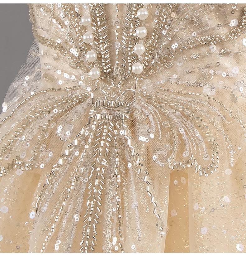 High-End Girls' Princess Wedding or Birthday Dress with Sequins