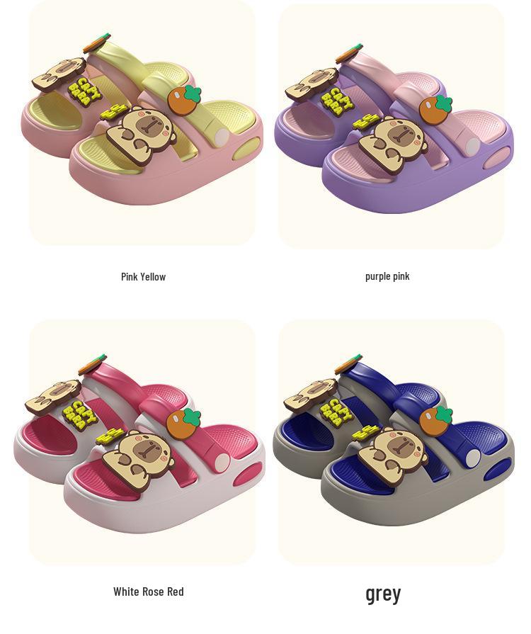 EVA Capybara Non-Slip Soft Sole Cartoon Sandals for Infant and Toddler Boys & Girls