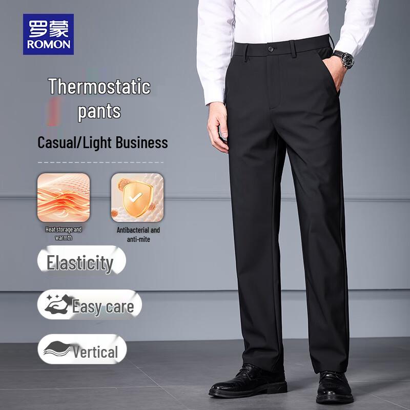 

ROMON Men s Business Casual Stretch Dress Pants 33