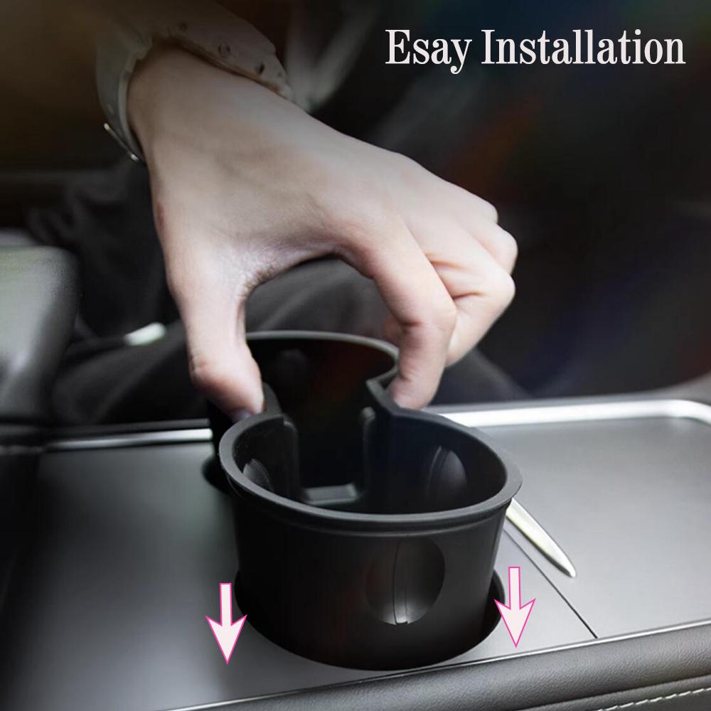 Cup Holder for Tesla Model 3 Y Highland Center Console Storage Box Armrest Organiser Non-slip Insert Phone Holder Accessories