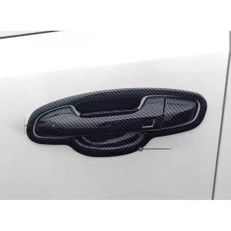 8*For KIA Sportage 17- Carbon Fiber Car Exterior Door Handle Bowl Cover Trim