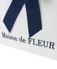 Maison de FLEUR Line Ribbon Jacquard Square Tote Bag, Weiß, F Tote Bag, 08000481500