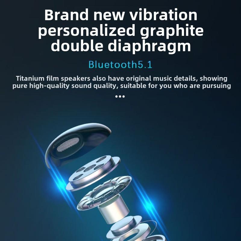 Mirror Wireless Bluetooth Headset 5.1 Mini Binaural Invisible In-ear Ultra Long Standby