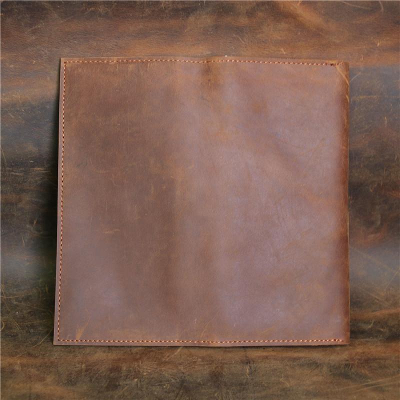 Men's and Women's Long Wallet, Wallet Clip Layer, Cowhide, Crazy Horse Leather Buckle